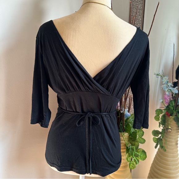 Y2k Black Lace Neck Top - Picture 6 of 7